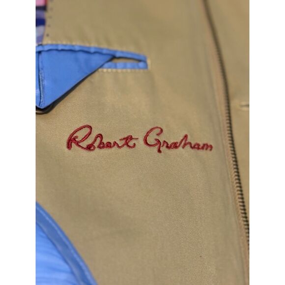 Robert Graham Outpost Jacket L/42 Khaki Tailored Fit Woven 5 Pocket $498 Mens - Picture 8 of 12